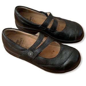 Finn Comfort Maryjane Black Leather Shoes